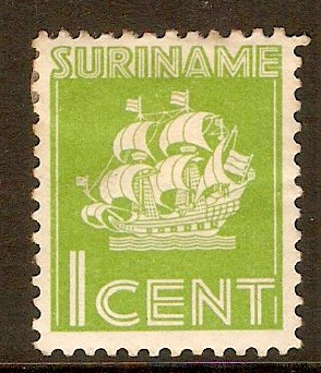 Surinam 1936 1c Apple-green. SG237.