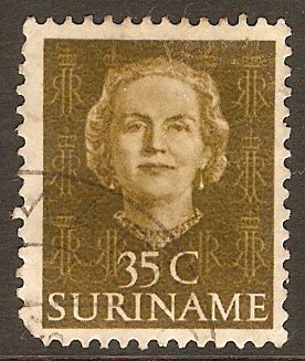 Surinam 1951 35c Olive-brown. SG401.