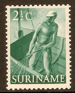Surinam 1953 2c Deep blue-green. SG408.