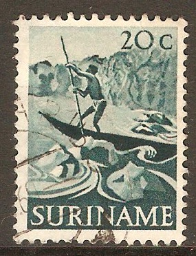 Surinam 1953 20c Deep blue-green. SG416.