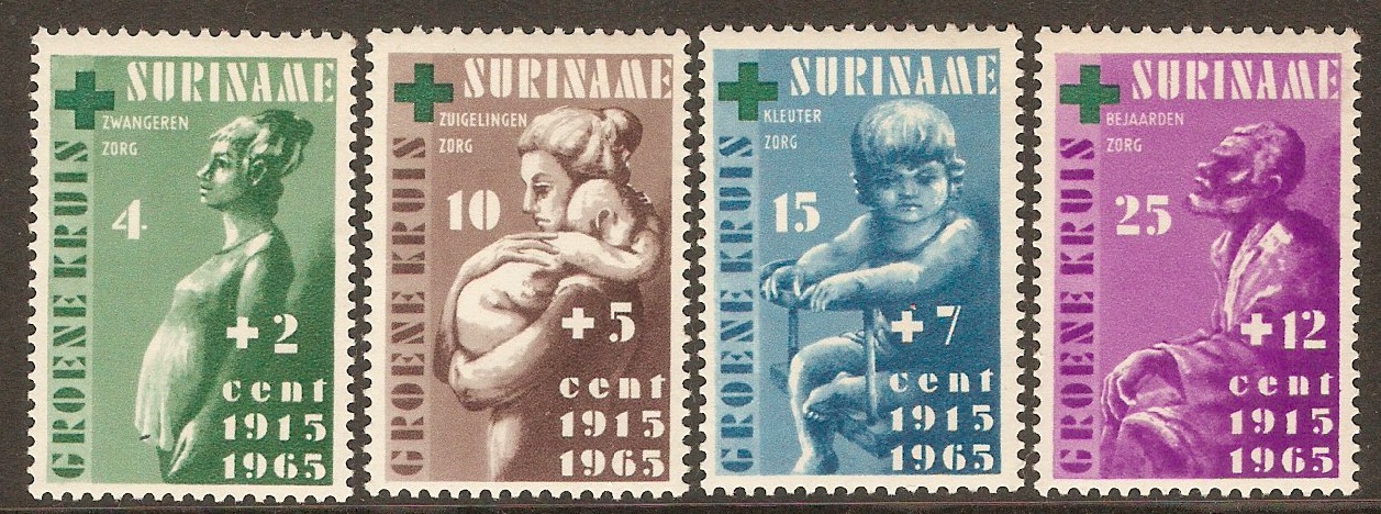 Surinam 1965 Green Cross Anniversary set. SG544-SG547.