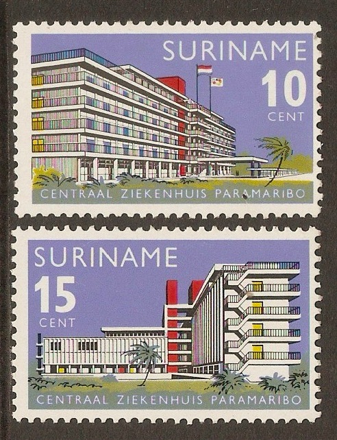 Surinam 1966 Hospital Opening set. SG583-SG584.