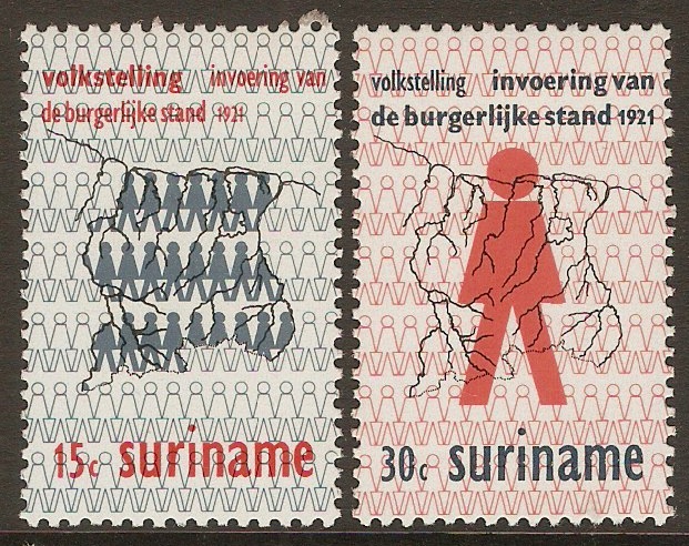 Surinam 1971 Census and Registration Anniversary. SG701-SG702.