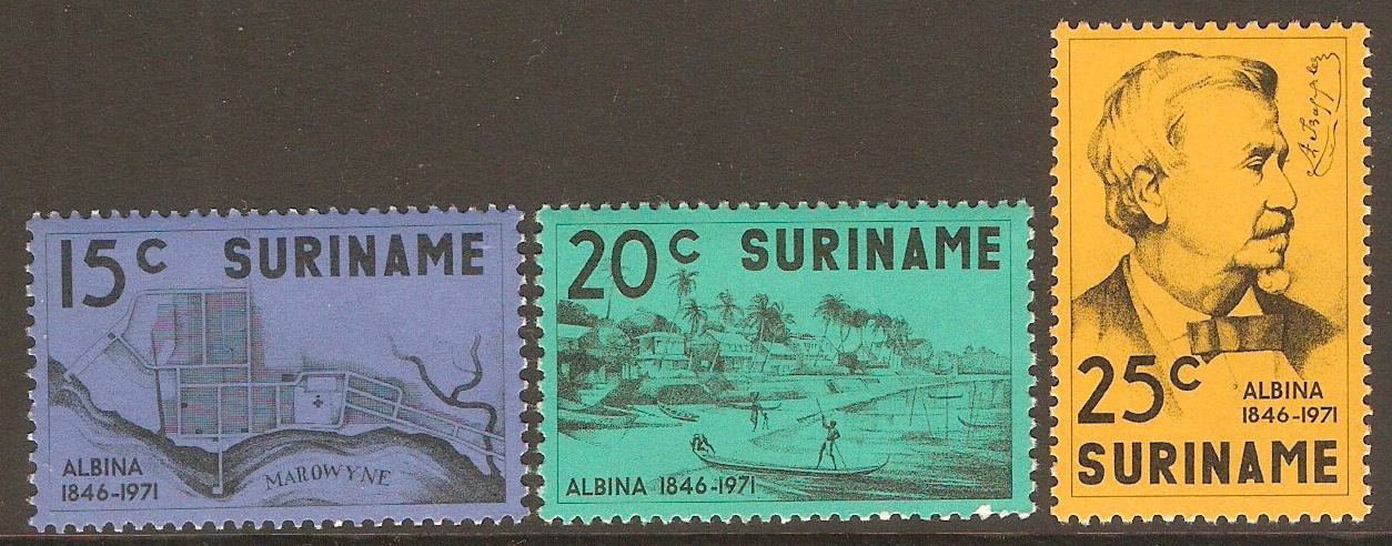 Surinam 1971 Albina Settlement Anniversary set. SG710-SG712.