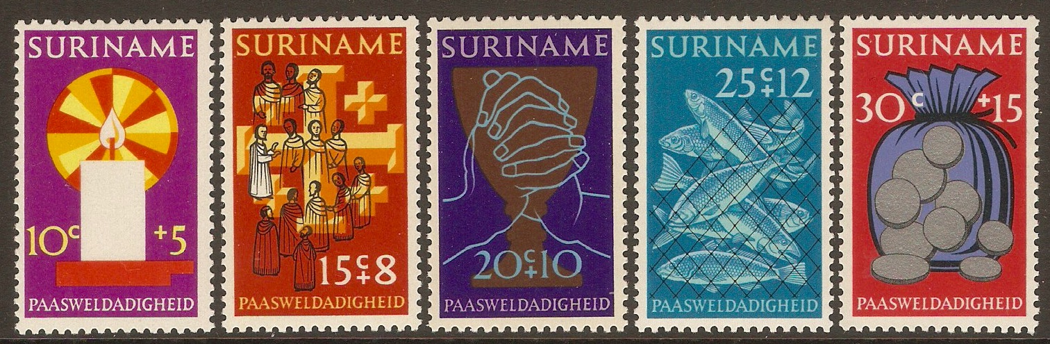 Surinam 1972 Easter Charity set. SG715-SG719.