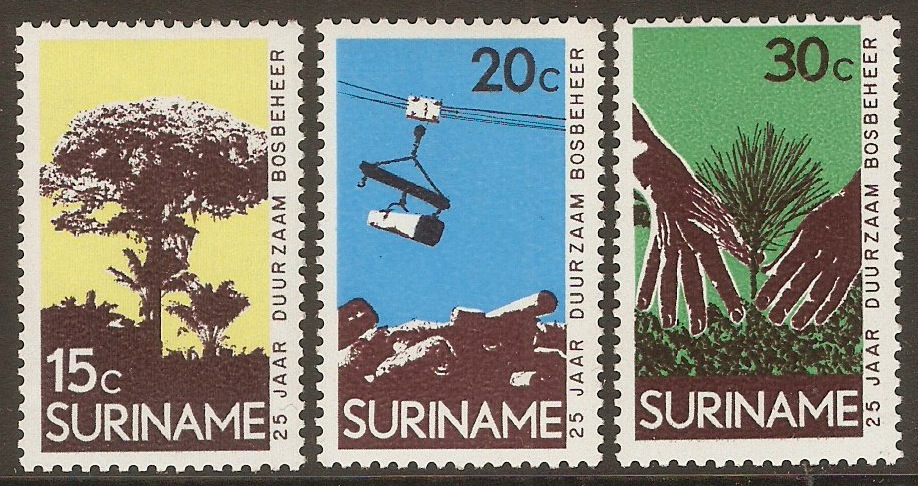 Surinam 1972 Forestry Anniversary set. SG741-SG743.