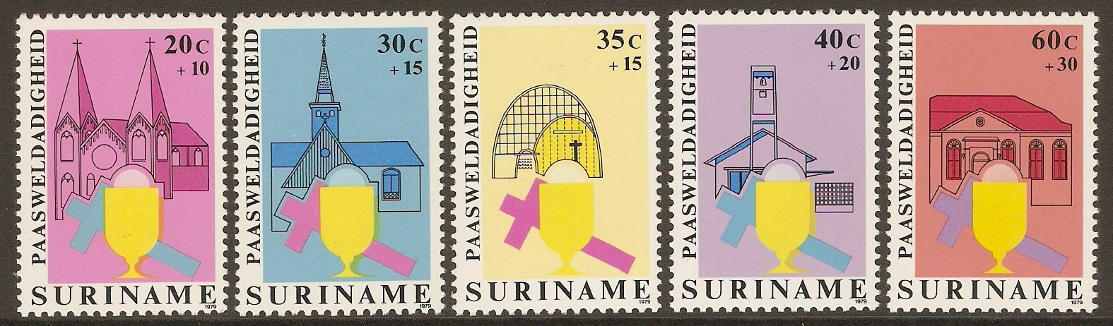 Surinam 1979 Easter Charity set. SG957-SG961.