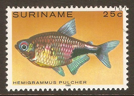Surinam 1980 25c Tropical Fishes series. SG1007.
