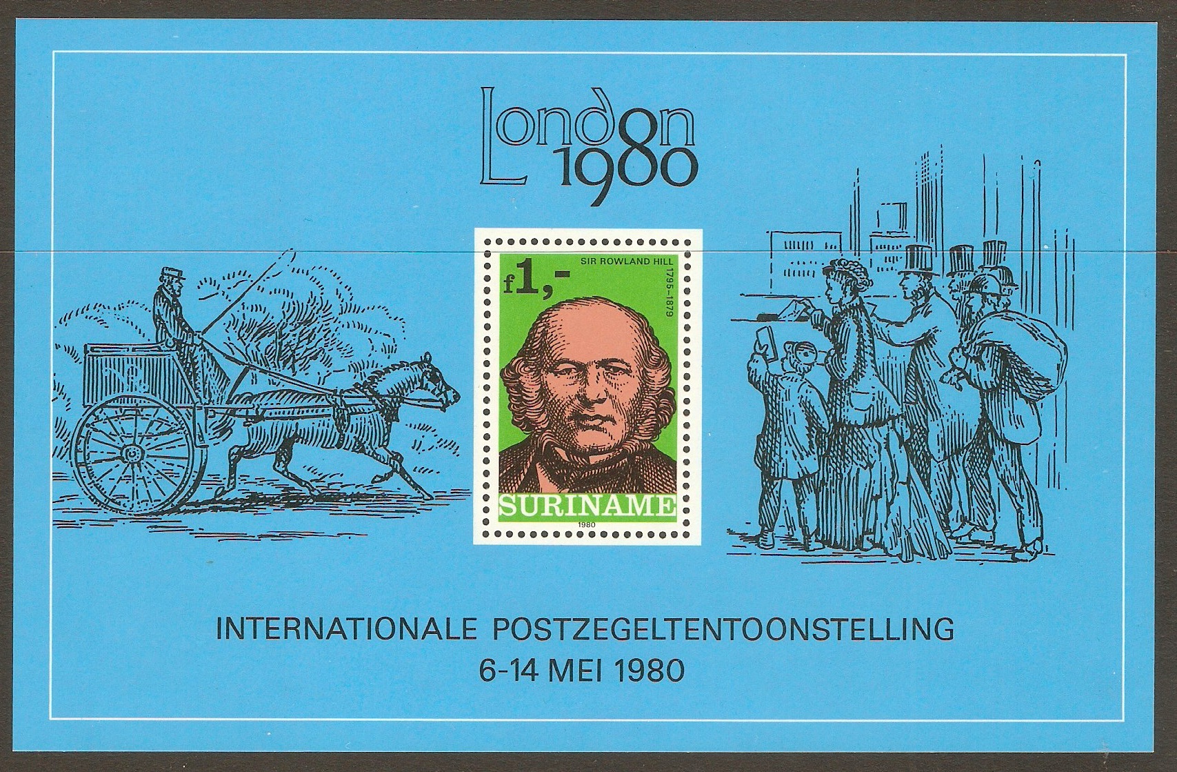 Surinam 1980 Stamp Exhibition sheet. SGMS998.