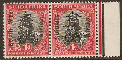 South West Africa 1927 1d Black and carmine. SG46.