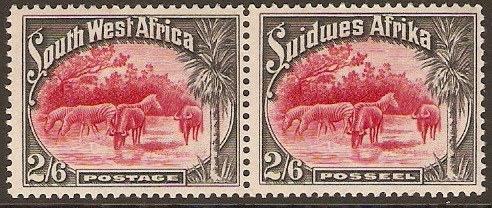 South West Africa 1931 2s.6d Carmine and grey. SG82.