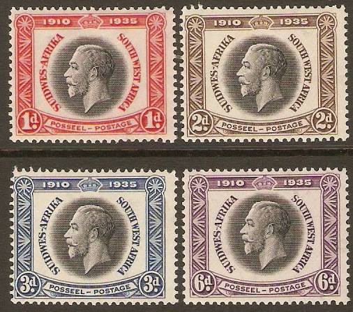 South West Africa 1935 Silver Jubilee Set. SG88-SG91.