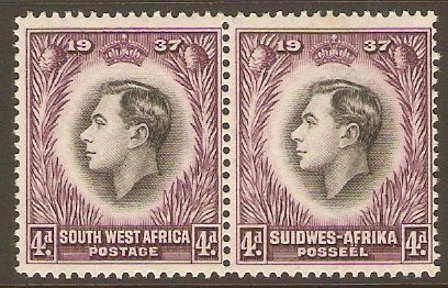 South West Africa 1937 4d Coronation Series. SG102.
