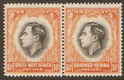 South West Africa 1937 1d Coronation Series. SG99.