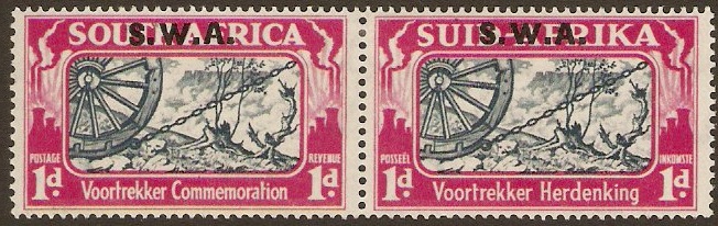 South West Africa 1938 1d Blue and carmine. SG109.