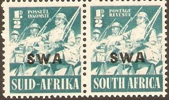 South West Africa 1941 d Blue-green. SG114a.