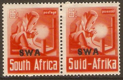 South West Africa 1941 6d Red-orange. SG119.