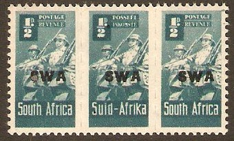 South West Africa 1943 d Blue-green. SG123.