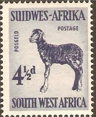 South West Africa 1954 4d Deep blue. SG158.