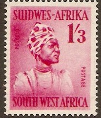 South West Africa 1954 1s.3d Cerise. SG161.