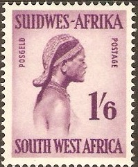 South West Africa 1954 1s.6d Purple. SG162.