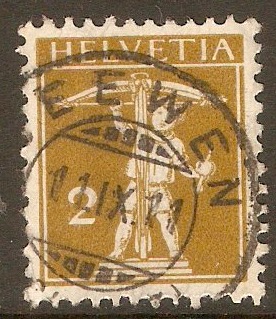 Switzerland 1908 2c Bistre. SG253.