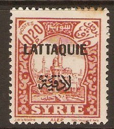 Latakia 1931 0p.20 Red. SG67