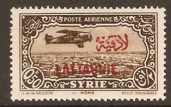 Latakia 1931 0p.50 Brown - Air series. SG87
