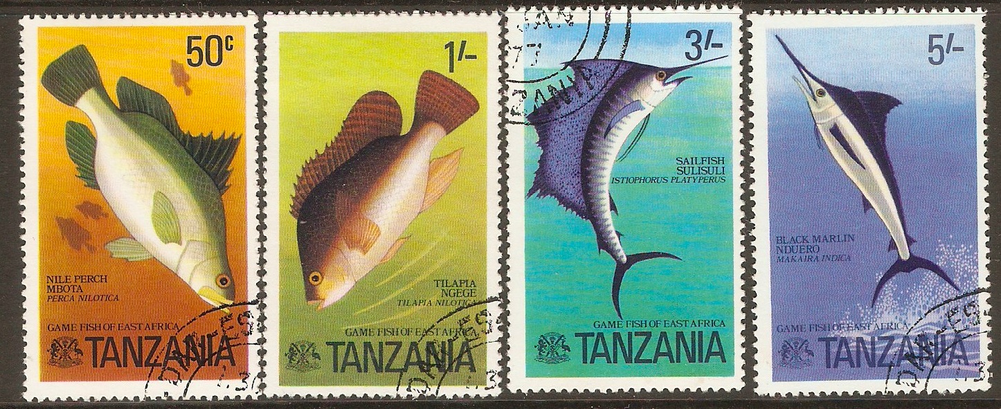 Tanzania 1977 Game Fish set. SG192-SG195.
