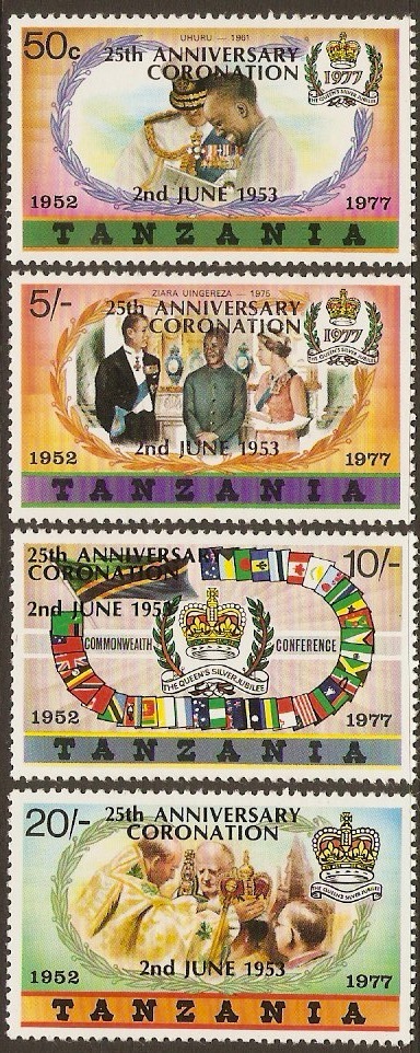 Tanzania 1977 Coronation Anniversary Set. SG218-SG221.
