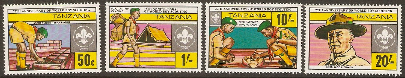 Tanzania 1982 Boy Scouts Anniversary set. SG356-SG359.