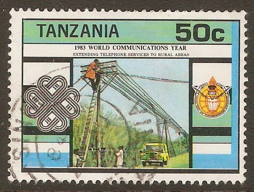 Tanzania 1983 50c World Communications Year series. SG385.