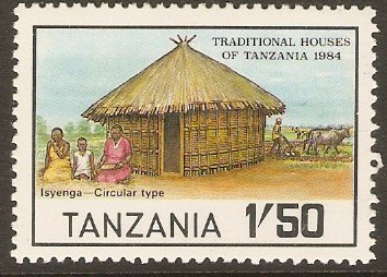 Tanzania 1984 1s.50 Traditional Houses Series. SG411.