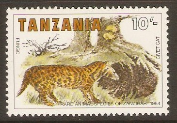 Tanzania 1985 10s Civet cat. SG422.