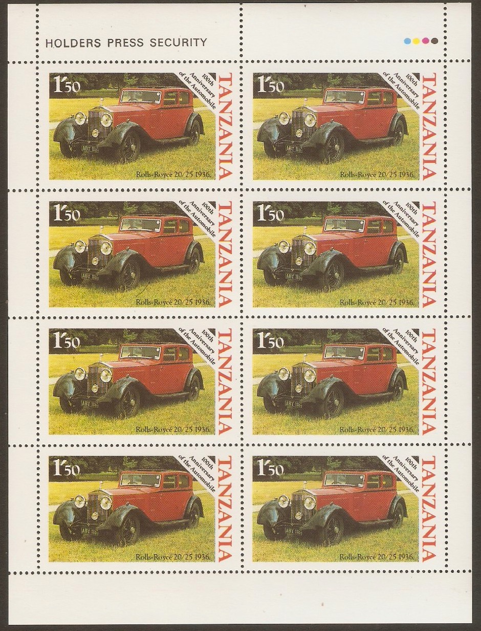 Tanzania 1986 1s.50 Motoring Centenary series. SG456.