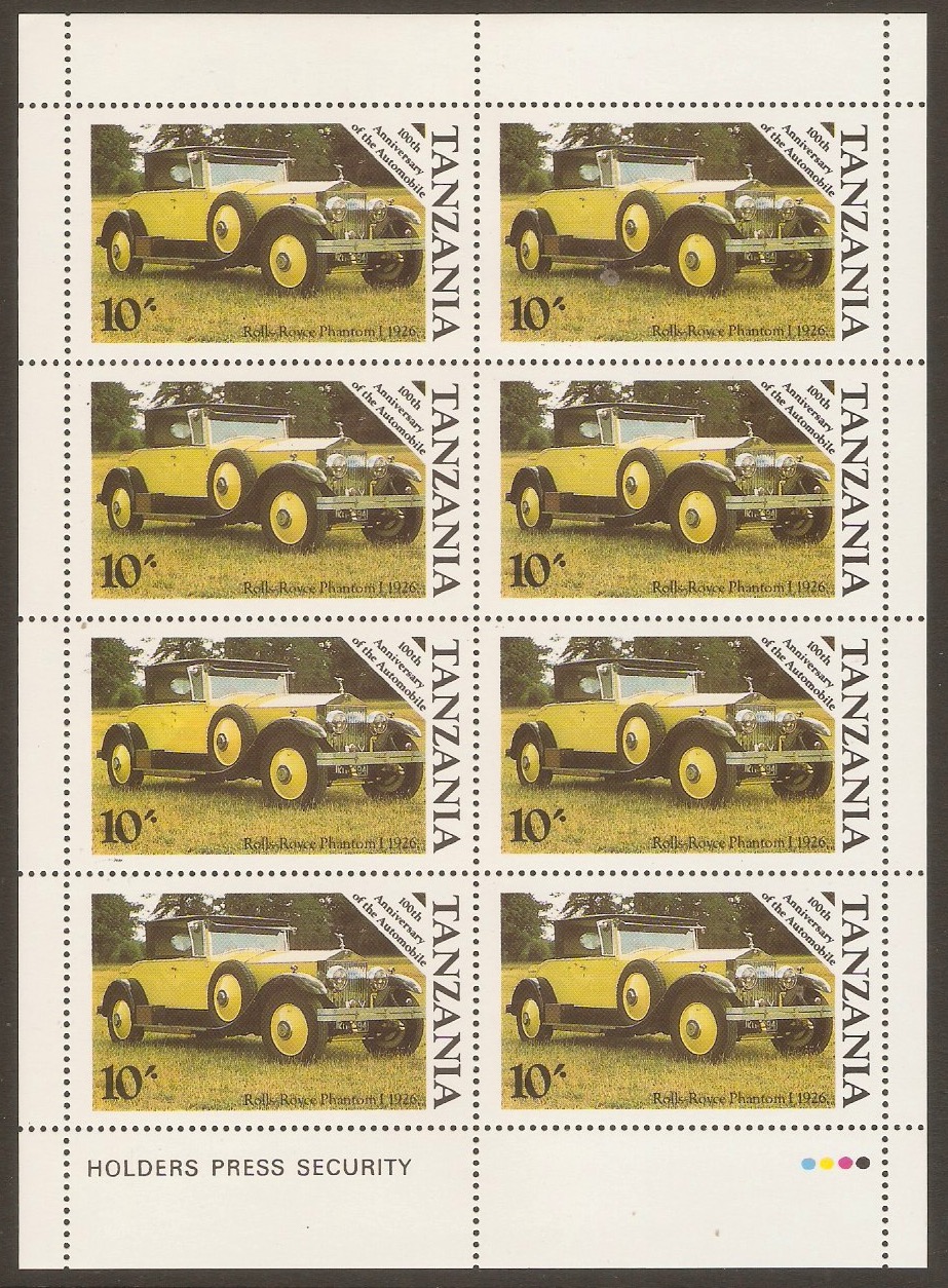 Tanzania 1986 10s Motoring Centenary series. SG458.