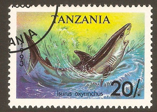 Tanzania 1993 20s Sharks series - Short-finned Mako. SG1665.