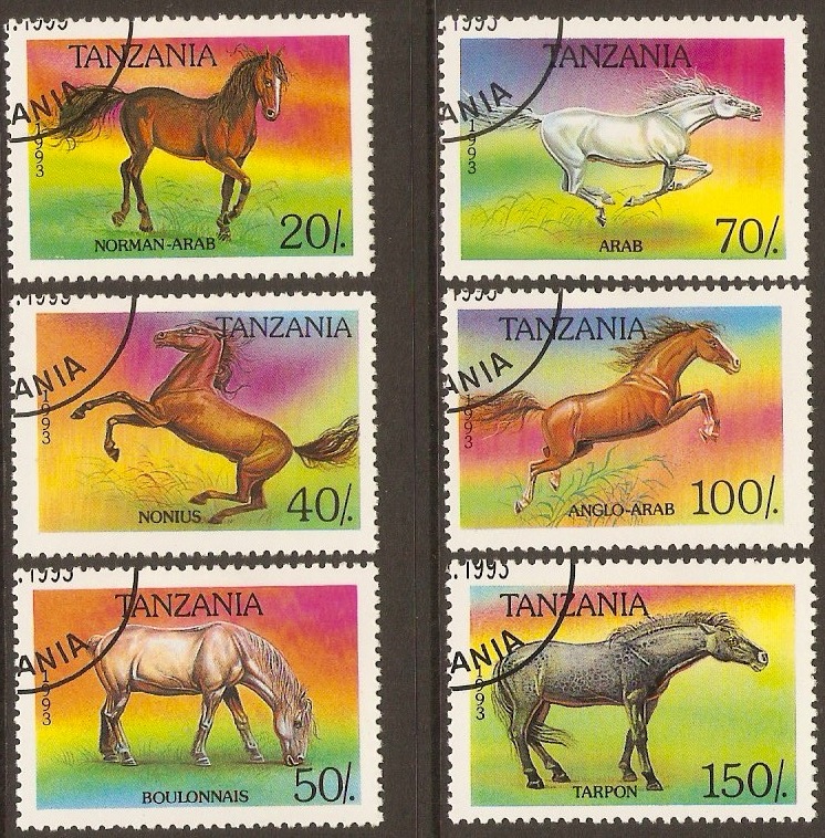 Tanzania 1993 Horses (Low value sequence) Series. SG1710-SG1715.