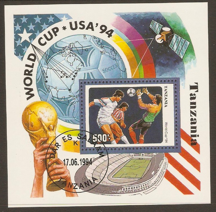 Tanzania 1994 World Cup Football Sheet. SGMS1899.