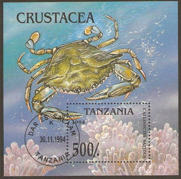 Tanzania 1994 Crabs Series Sheet. SGMS1991.