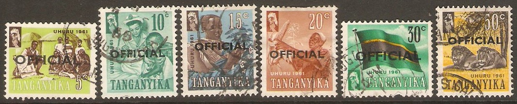 Tanganyika 1961 Official stamps. SGO1-SG06.