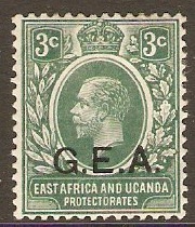 Tanganyika 1917 3c Green. SG47.