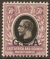 Tanganyika 1917 50c Black and lilac. SG53.