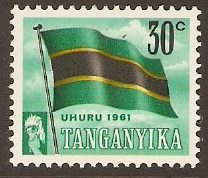 Tanganyika 1961 30c Black, emerald and yellow. SG112.