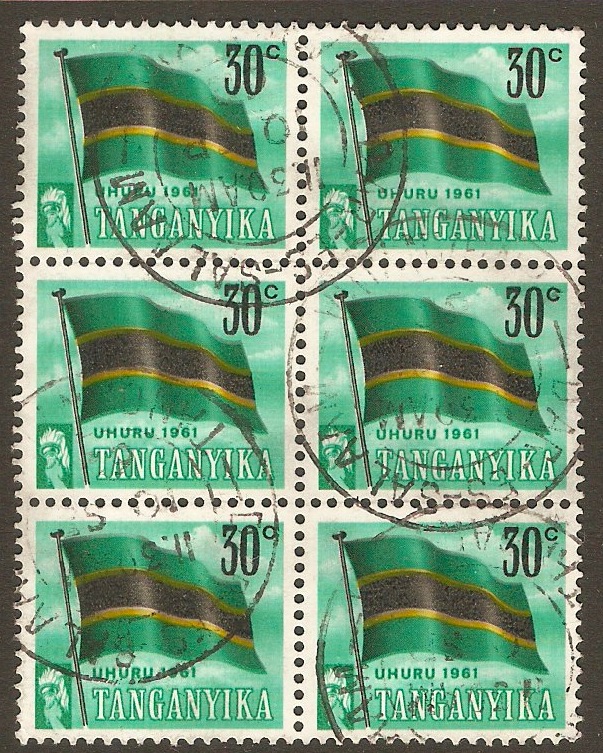 Tanganyika 1961 30c Black, emerald and yellow. SG112.