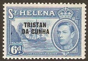 Tristan da Cunha 1952 6d Light blue. SG7.