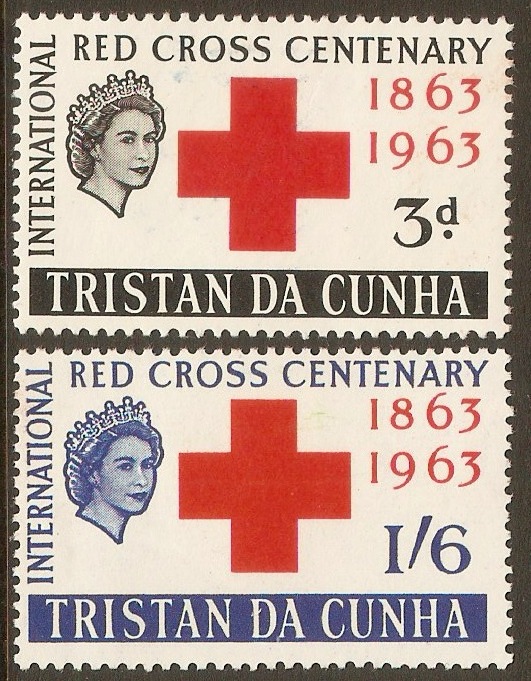 Tristan da Cunha 1964 Red Cross Stamps set. SG69-SG70.