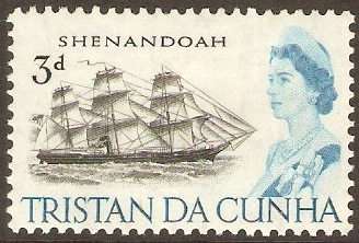 Tristan da Cunha 1965 3d Ships Series. SG75.
