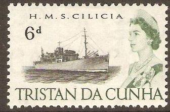 Tristan da Cunha 1965 6d Ships Series. SG77