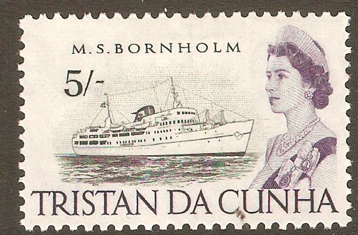 Tristan da Cunha 1965 5s Ships Stamps series. SG83.